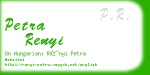 petra renyi business card